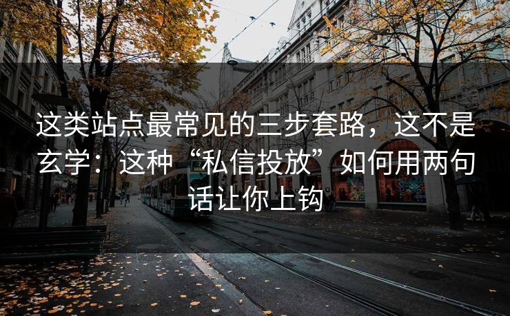 这类站点最常见的三步套路，这不是玄学：这种“私信投放”如何用两句话让你上钩