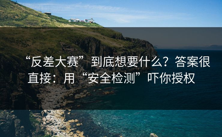 “反差大赛”到底想要什么？答案很直接：用“安全检测”吓你授权